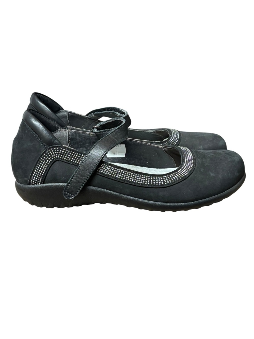 Naot Shoes Women’s 9 Tahi Suede Mary Jane Bedazzled Black